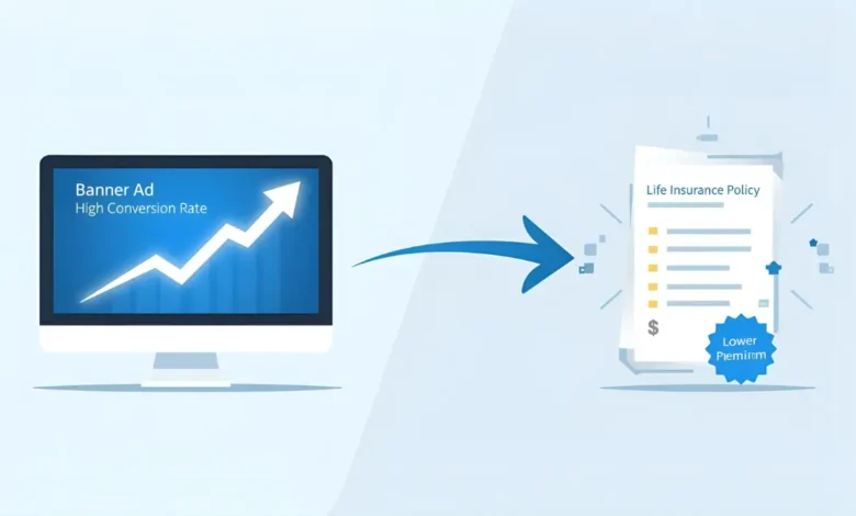 banner conversion rate life insurance
